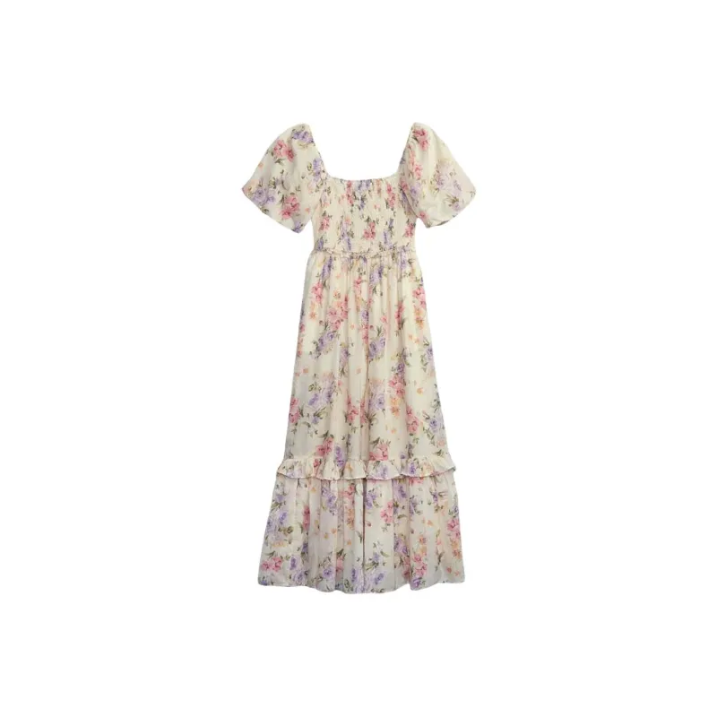 GAP x LOVESHACKFANCY Short Sleeved Dress Women's Multicolor-0