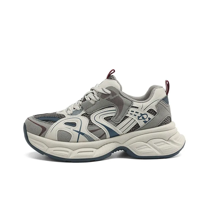 HANG TEN Low Top Chunky Sneakers Women's Gray Blue-0