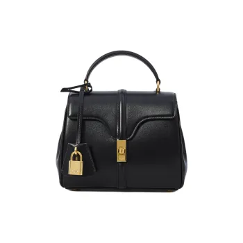 CELINE Calfskin Shoulder Bag, Crossbody Bag, Handbag Women's Black