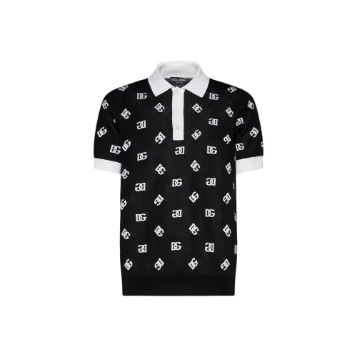Dolce & Gabbana 블랙 남성 폴로 셔츠