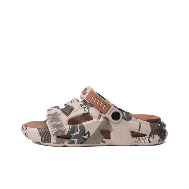 FCMM Beach Sandals Men Black Gray/Khaki/Green-4