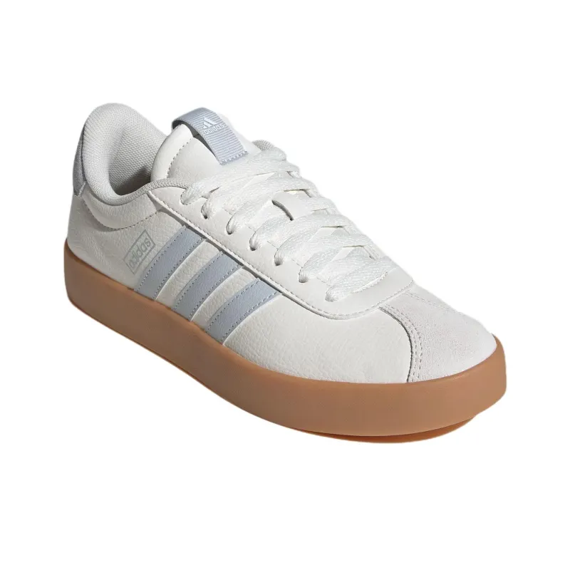 Adidas VL COURT 3.0 Abrasion Resistant Low Top Skateboard Shoes Women's White Blue-1