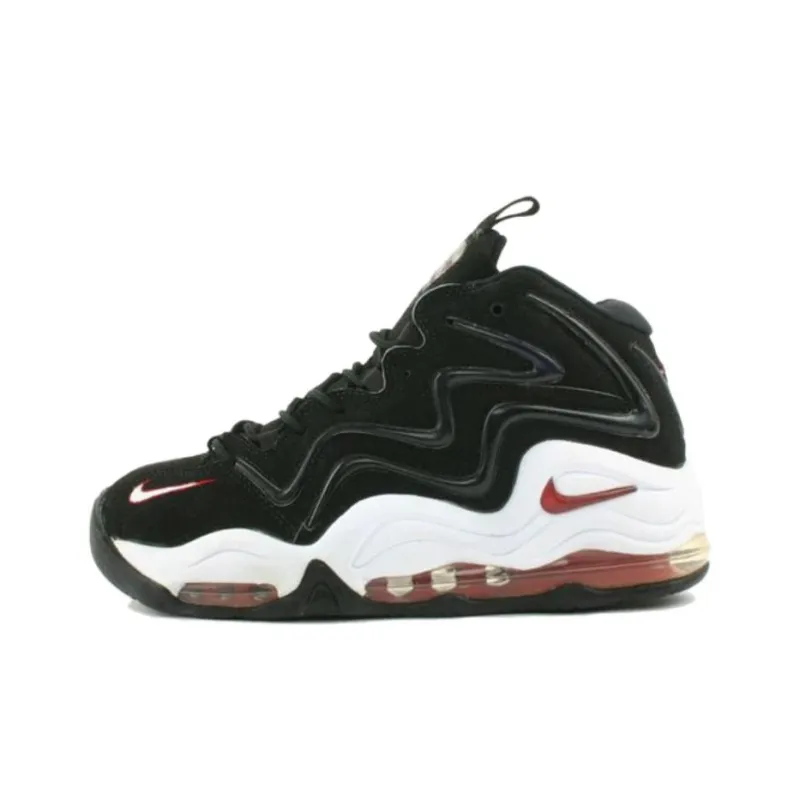 Nike Air Pippen Abrasion Resistant High Top Vintage Basketball Shoes Unisex Black-0