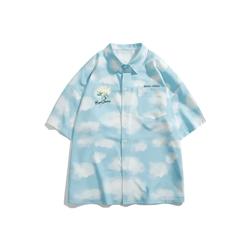 BRYAN JIMENEZ Shirts Unisex Blue With Cloud-0