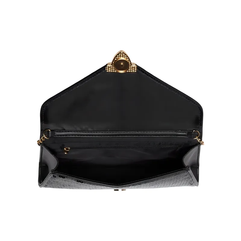 GUESS Artificial Leather Envelope Crossbody Bag Mini Women's Black-2