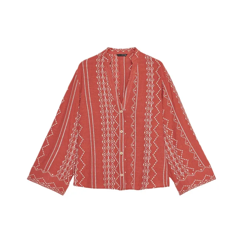 ZARA Shirts Women's Brick Red-0