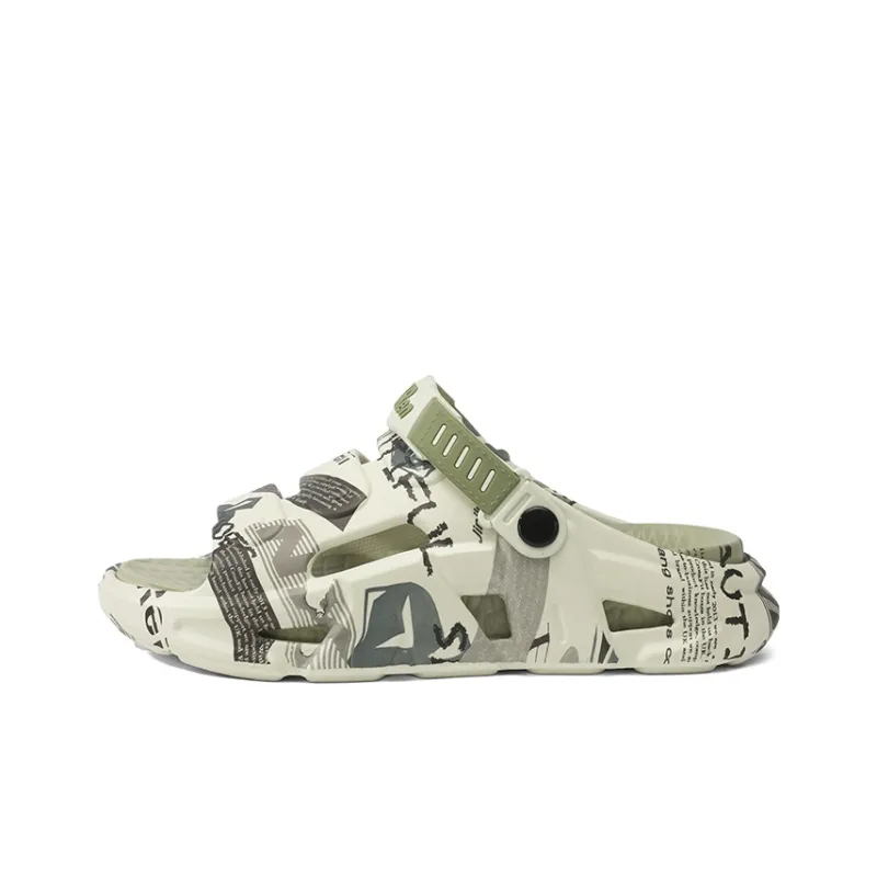 FCMM Beach Sandals Men Black Gray/Khaki/Green-9