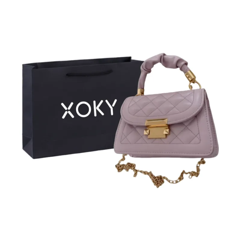 XOKY PU One Shoulder Regular Women's White/Purple/Black-3