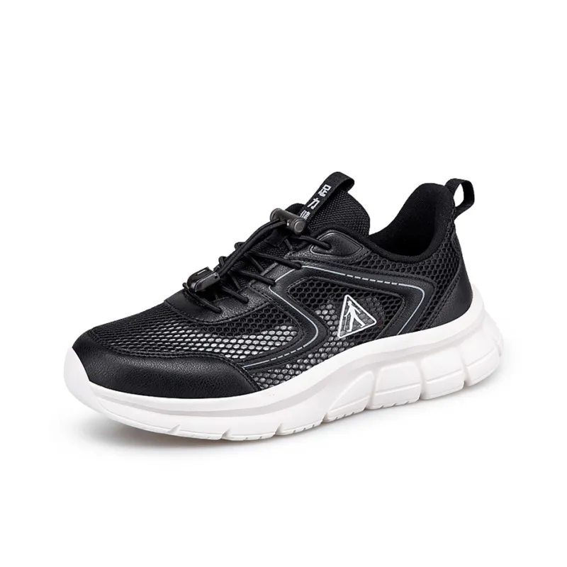 ZULIZ Sports Elderly Shoes Casual Shoes Men Low Top Black/Black White/Dark Gray-7