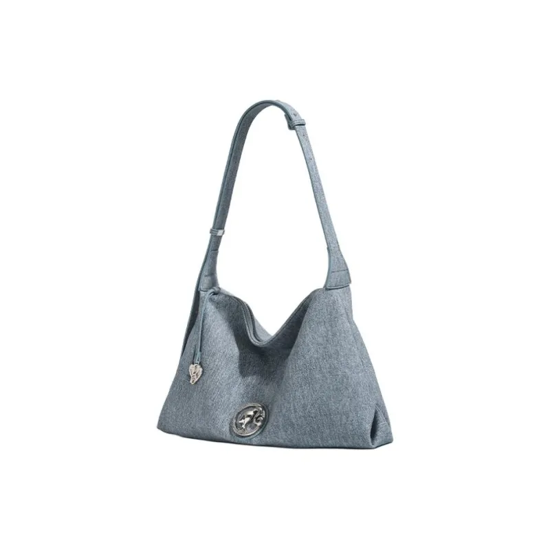 Barbie Synthetic Leather Crossbody Handbag, Shoulder Bag Women's Denim Blue-7