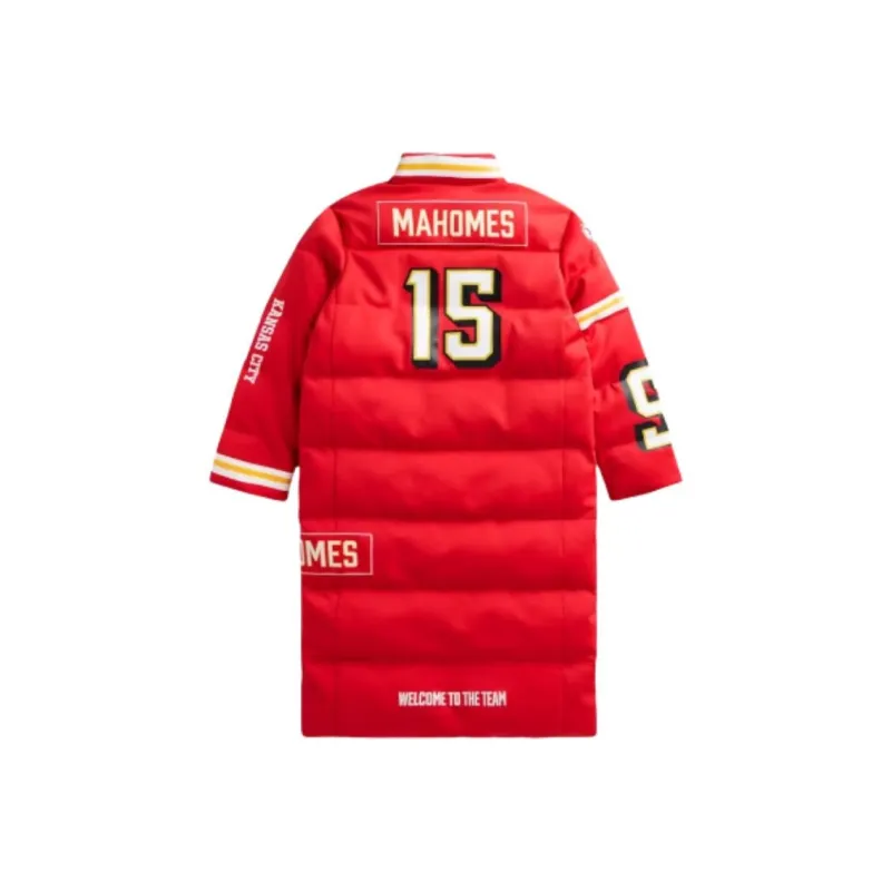 Off Season X Nfl Patrick Mahomes Kansas City Chiefs Player Puffer Long Coat-1