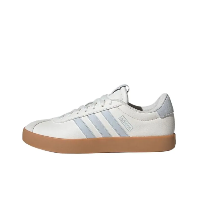 Adidas VL COURT 3.0 Abrasion Resistant Low Top Skateboard Shoes Women's White Blue-0