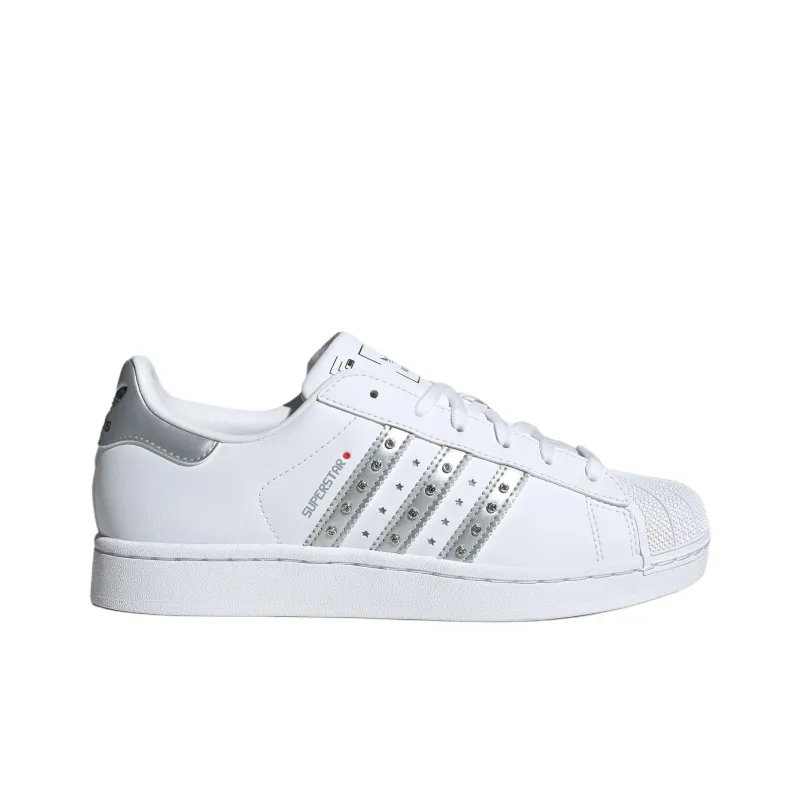 Adidas Originals Superstar 2 Abrasion Resistant Low Top Skateboard Shoes Women's White-1