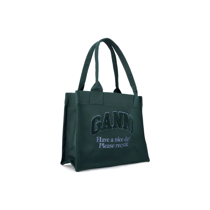 GANNI Logo Patch Shopper Bag-1