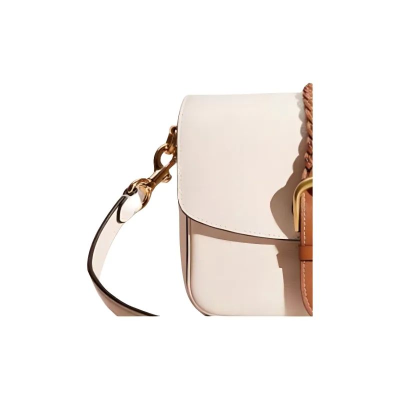 COACH Cassie Leather Handbag Shoulder Bag Crossbody Bag Small Size Women's Brass & Chalk-3