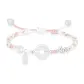 Sterling Silver Peaceful Buckle Serpent Bracelet[Pink Cord]