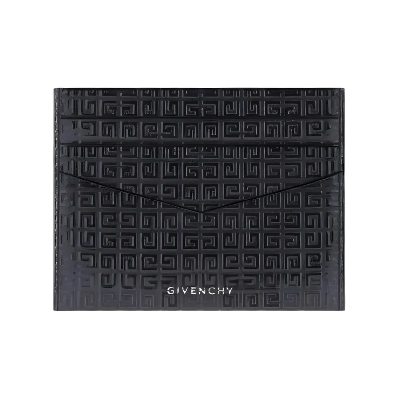 Givenchy Cow Leather Card Holder Men's Black & Yellow-1