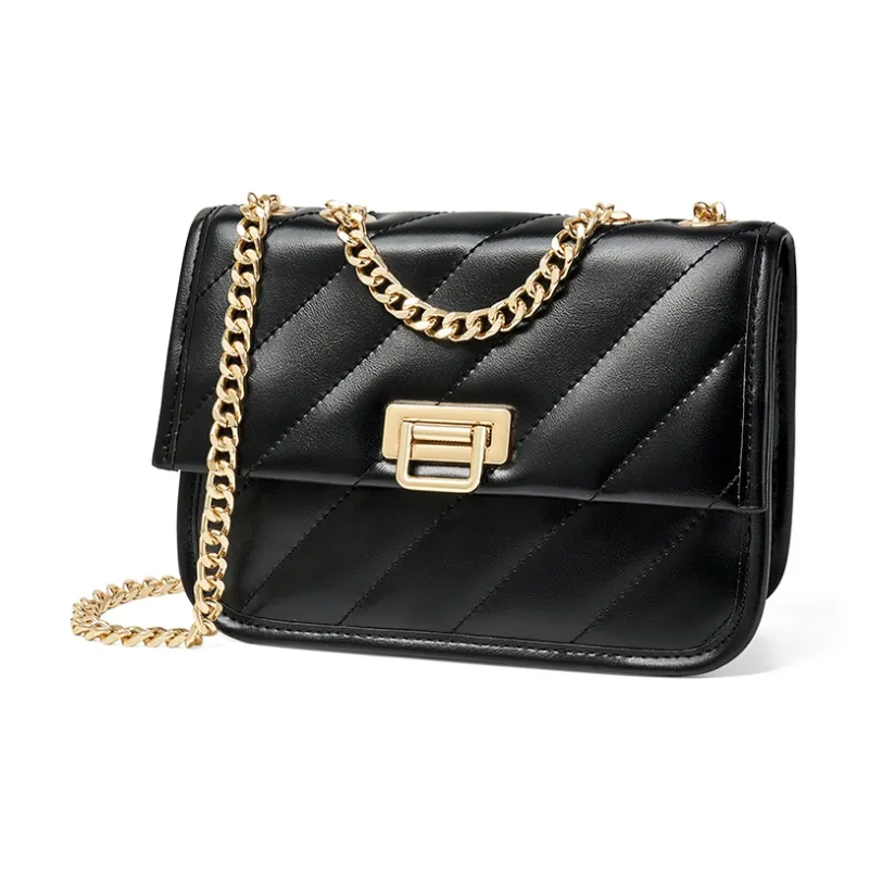 AOKANG Synthetic Leather Single Crossbody Bag, Shoulder Bag Mini Women's Ecru/Classic Black-6