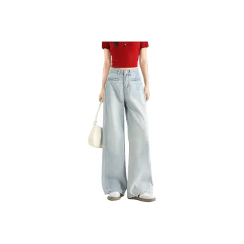 FAWENXIANGZI Jeans Women's Light Blue