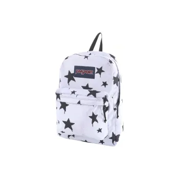 JanSport Fabric Backpack Medium Size Unisex White Star