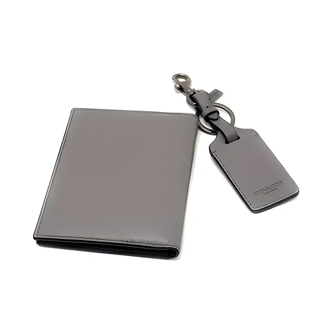 COACH Passport Case Passport Holders Gray-5