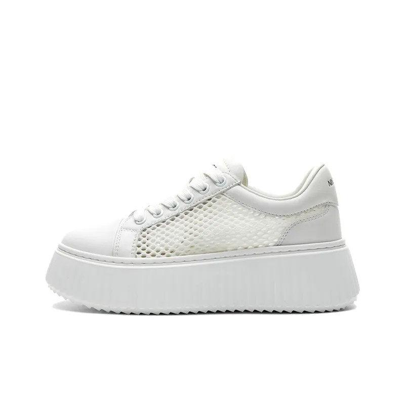 NINE WEST Low Top Skateboard Shoes Women's White-0