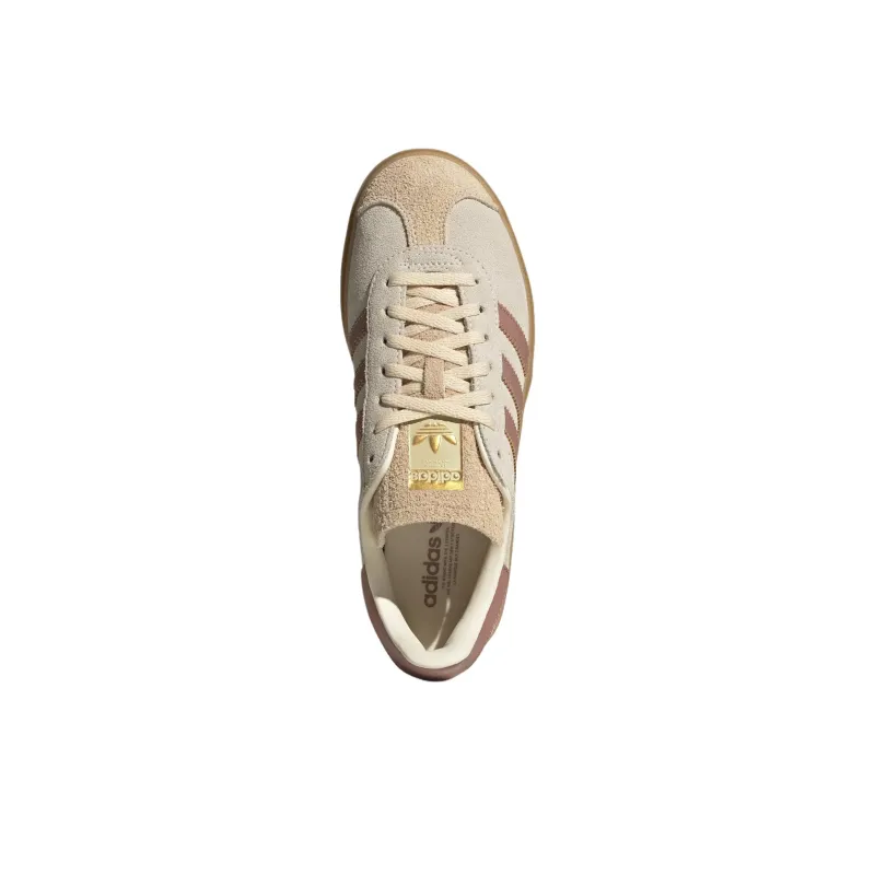 Adidas Originals GAZELLE Abrasion Resistant Low Top Skateboard Shoes Women's Beige-2
