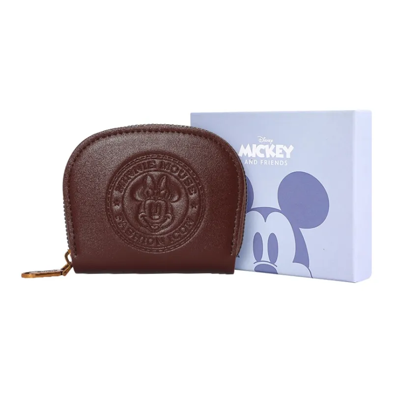 MESUCA Disney Collection Synthetic Leather Card Holder, Wallet Unisex Brown/Black-0