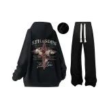 Black Fleece-Lined (WY09)+Black Fleece-Lined Pants