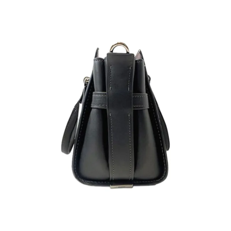 COACH Swagger Classic Cow Leather Shoulder Bag, Crossbody Bag, Handbag Large Size Women's Black-2