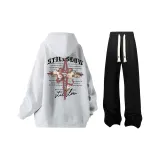 Premium Gray+Black Casual Pants