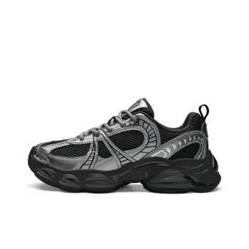 Kappa SERIES Abrasion Resistant Low Top Casual Running Shoes Unisex Black Gun Nickel