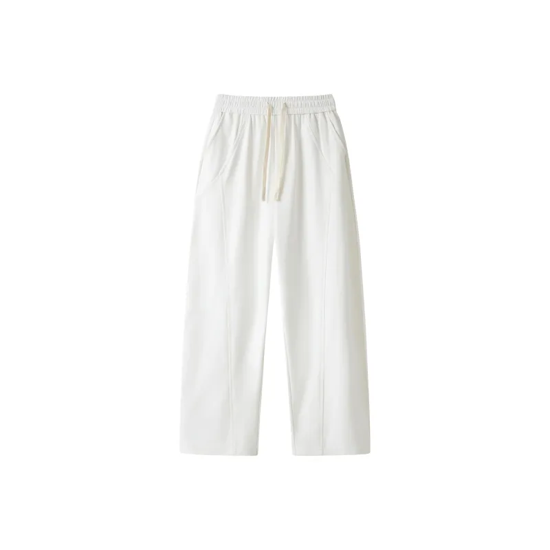 WOSAWE Ice Silk Pants Hong Kong Chic Draped Loose Fit Straight Fit Casual Pants Slimming Air Conditioners Pants Unisex-3