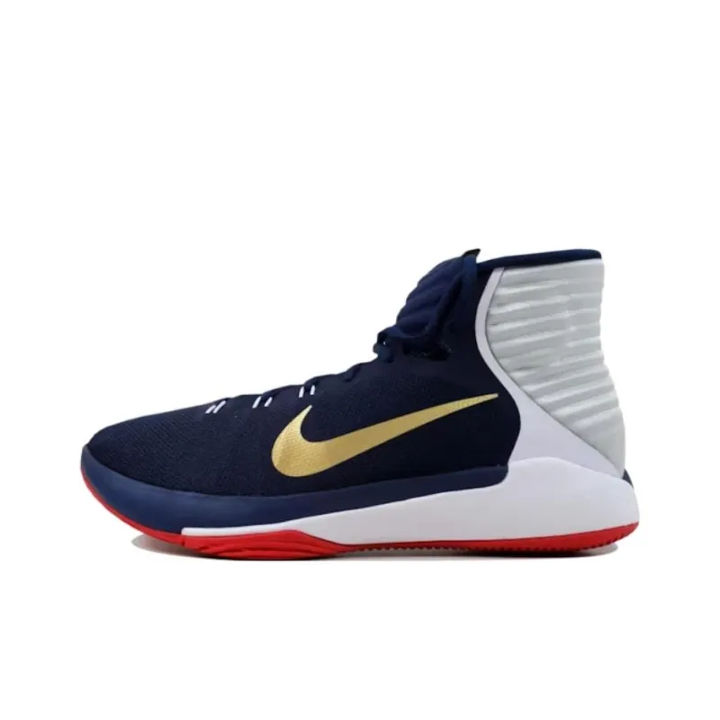 Nike PRIME HYPE DF 2016 Abrasion Resistant Mid Top Basketball Shoes Men's Blue-0