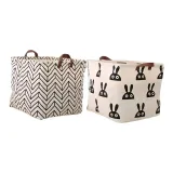 2-Piece Storage Bins (Geometric+Rabbit)