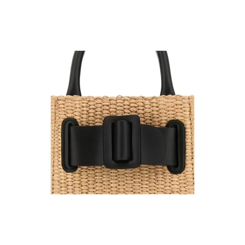 BOYY Raffia Tote Bag, Shopping Bag, Handbag Women's Natural & Black-4