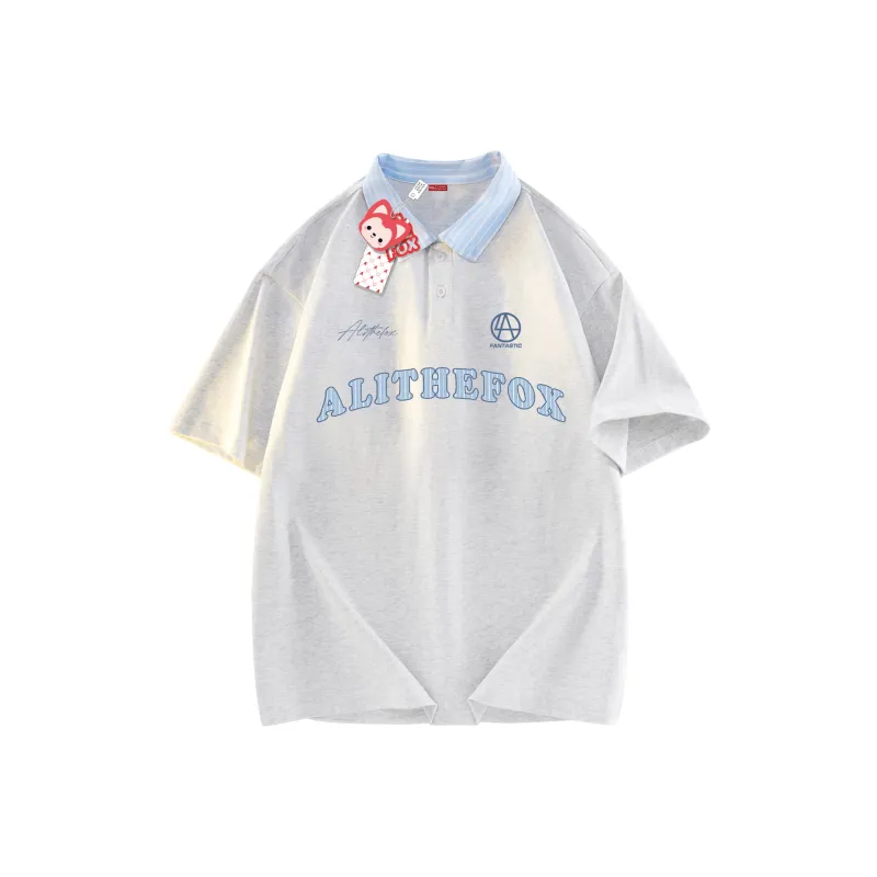 ALI THE FOX Polo Shirt Unisex White-6