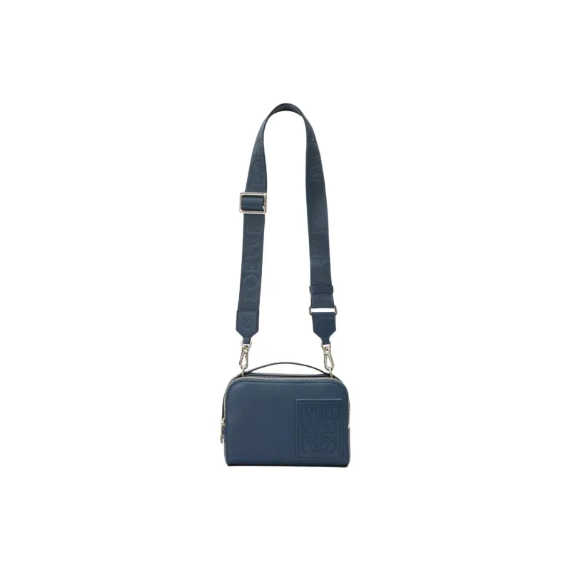 LOEWE Satin Calfskin Camera Bag Crossbody Bag Mini Men's Blue-1