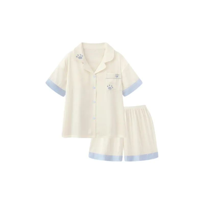 Qiao Ni Tong Pajama Set Women's Light Pink-32