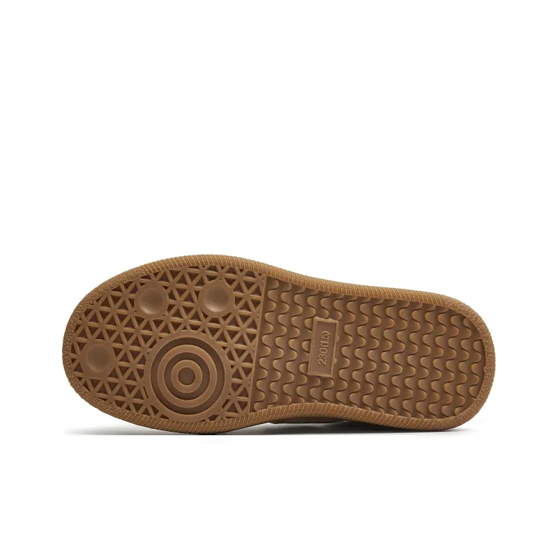 Teenmix Balmedie Beach, Couple Flat Shoes, Delicate Suede Texture Low Top Skateboard Shoes Women's Oat Gray-3