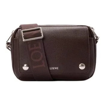 LOEWE Soft Grain Calfskin Messenger Bag, Shoulder Bag Trumpets Men's Ox Blood