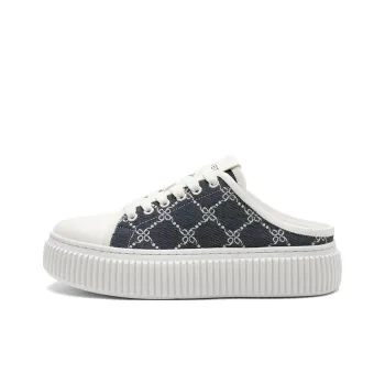 NINE WEST Abrasion Resistant Closed Toe Slippers Women's Blue/White