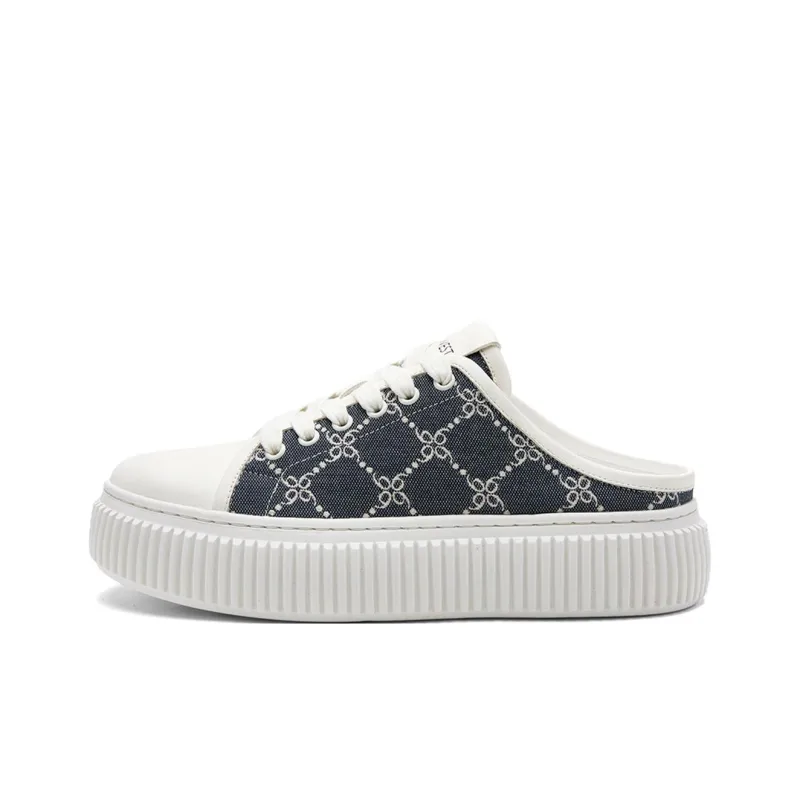 NINE WEST Abrasion Resistant Closed Toe Slippers Women's Blue/White-0
