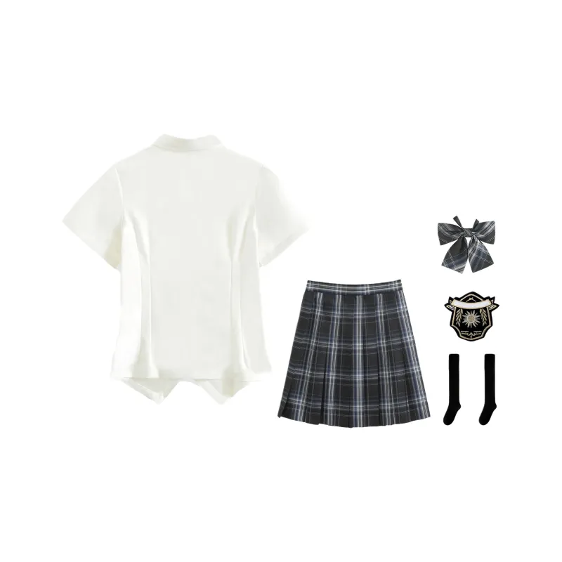 SHENBEI JK Two Piece Skirt Sets Women's-1