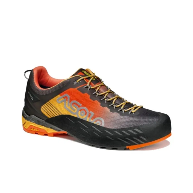 ASOLO Eldo Abrasion Resistant Low Top Hiking Shoes Men's Gray Yellow Orange-1