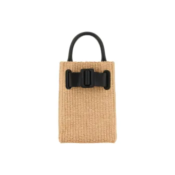 BOYY Raffia Tote Bag, Shopping Bag, Handbag Women's Natural & Black