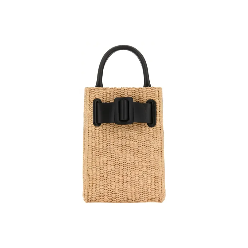BOYY Raffia Tote Bag, Shopping Bag, Handbag Women's Natural & Black-0
