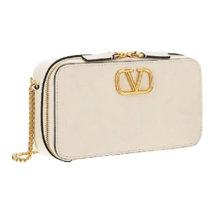 Valentino Calfskin Handheld Crossbody Bag, Shoulder Bag Women's Ecru-2