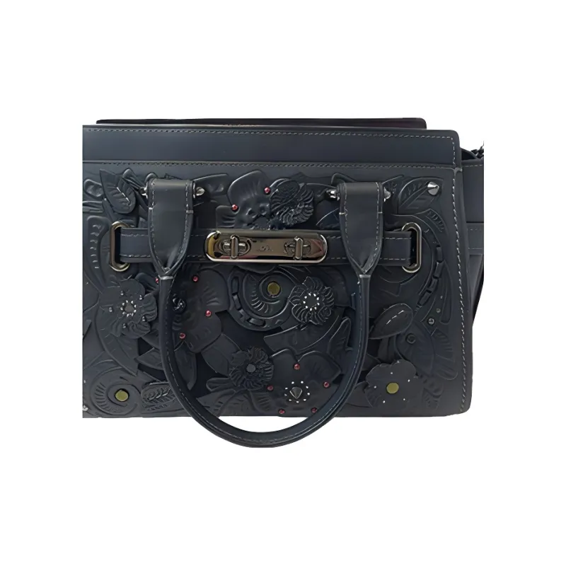 COACH Swagger Classic Cow Leather Shoulder Bag, Crossbody Bag, Handbag Large Size Women's Black-3