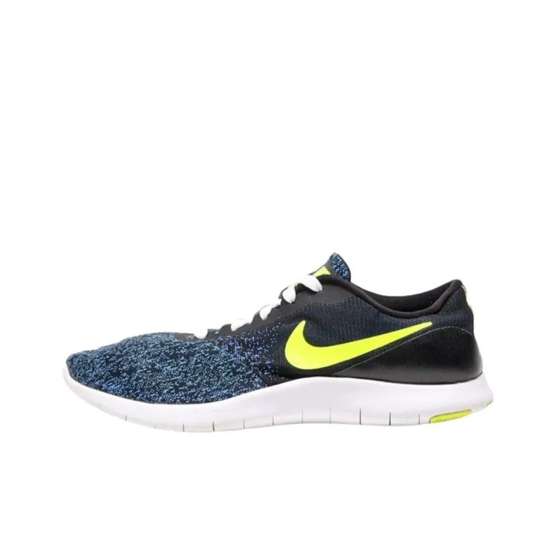 Nike Abrasion Resistant Low Top Training Shoes Men's Black Blue Yellow-0